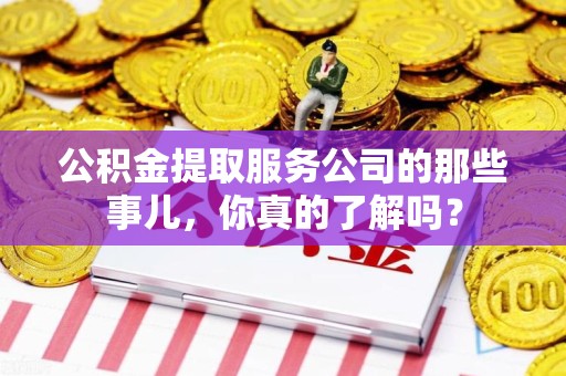 连江公积金提取服务公司的那些事儿，你真的了解吗？